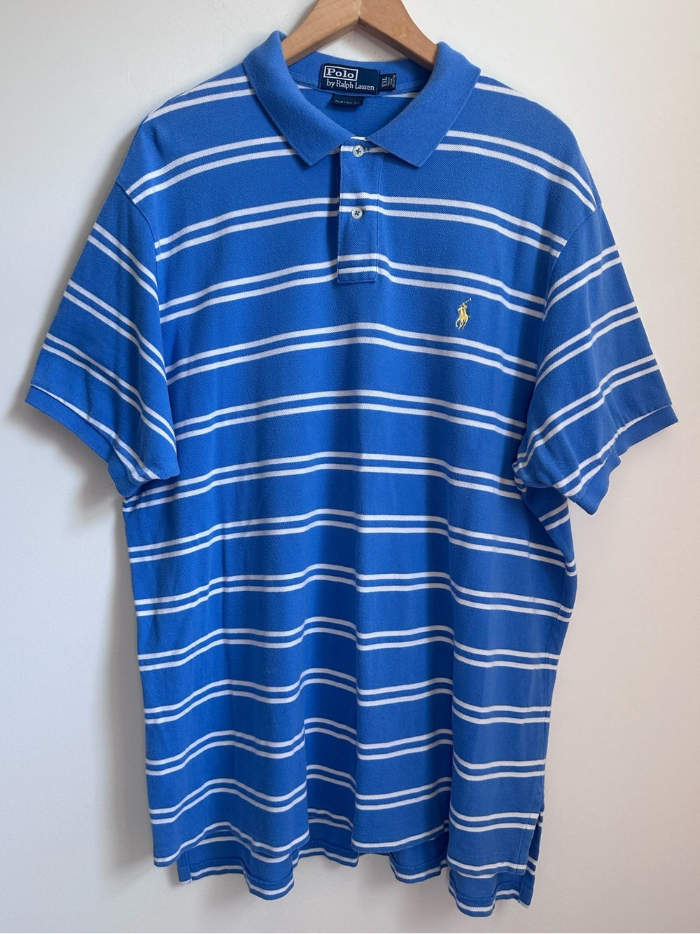 Polo Ralph Lauren Blue White Striped Polo Shirt Men’s XL